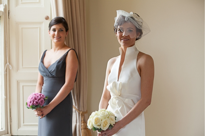 grey bridesmaid dress